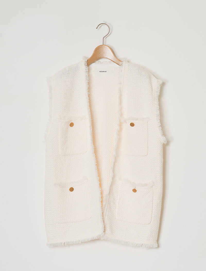 SUMMER TWEED KNIT VEST