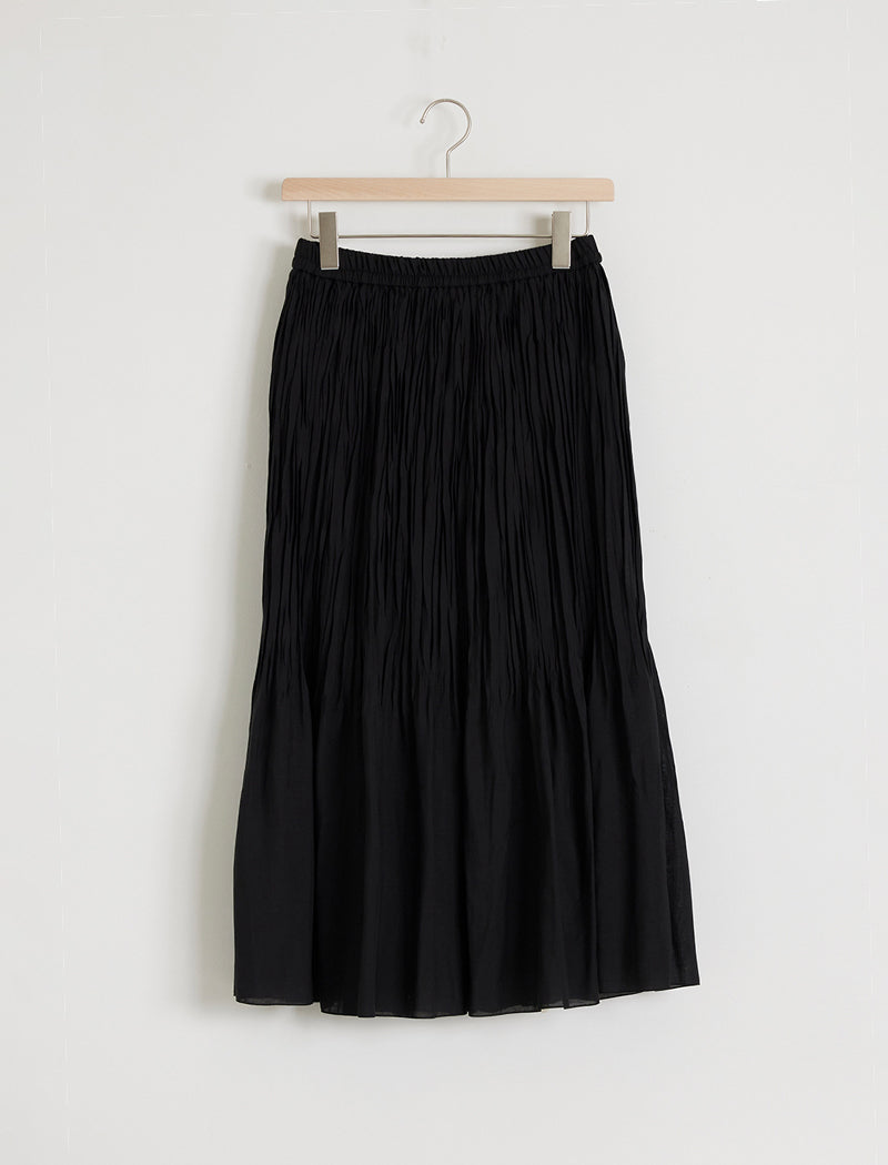 NATURAL PLEATED SKIRT