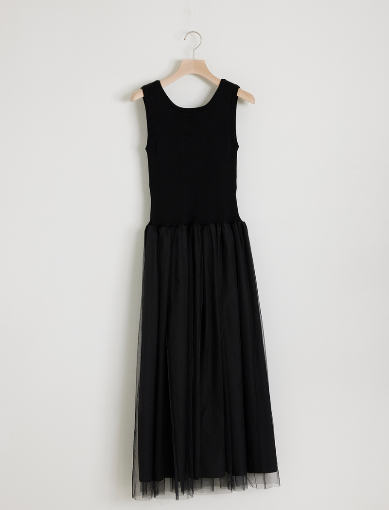 Stretch cotton midi dress