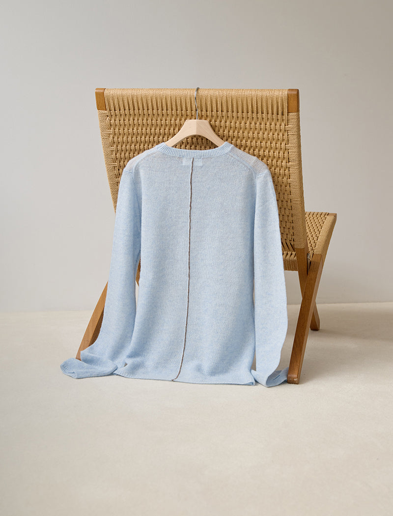 透明羊绒毛衣