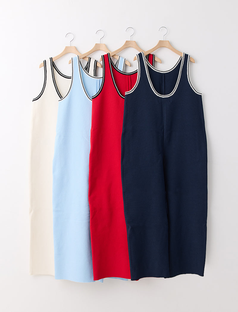 LIGHT INLAY KNIT CONVERTIBLE ROMPER