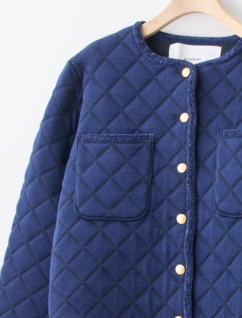 QUILTED KNIT CARDIGAN