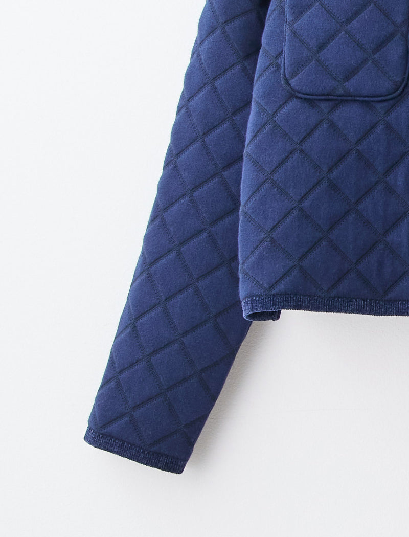 QUILTED KNIT CARDIGAN