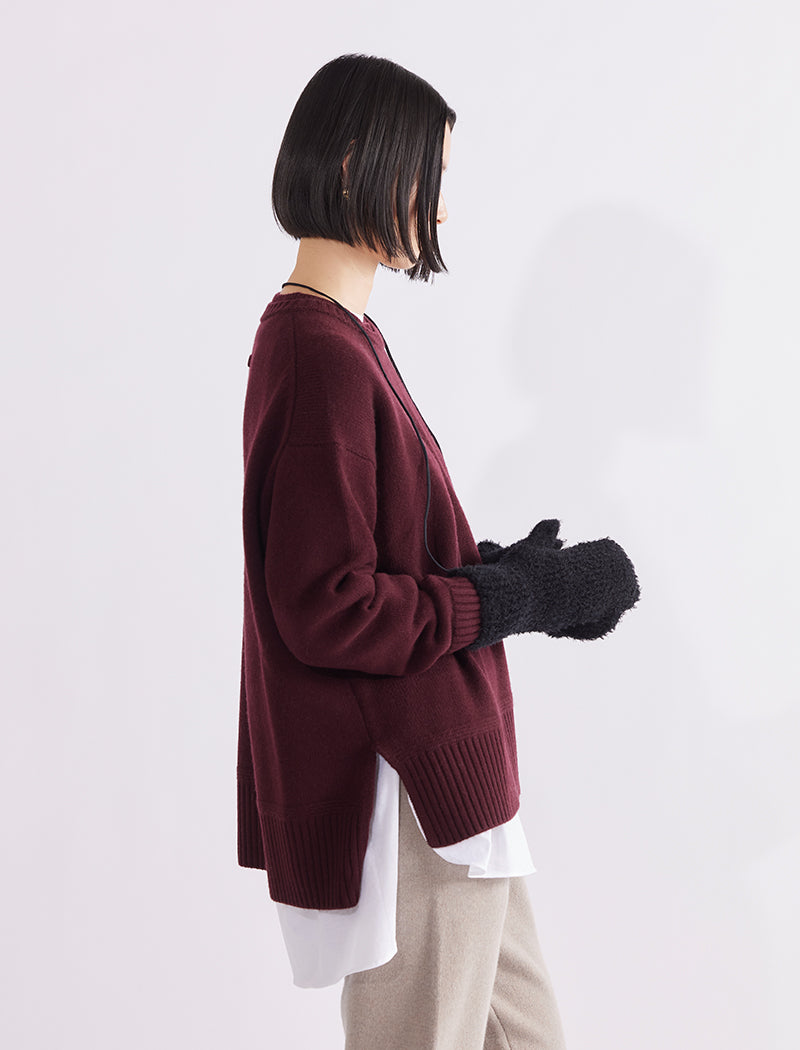 CASHMERE-BLEND CREW-NECK TOP
