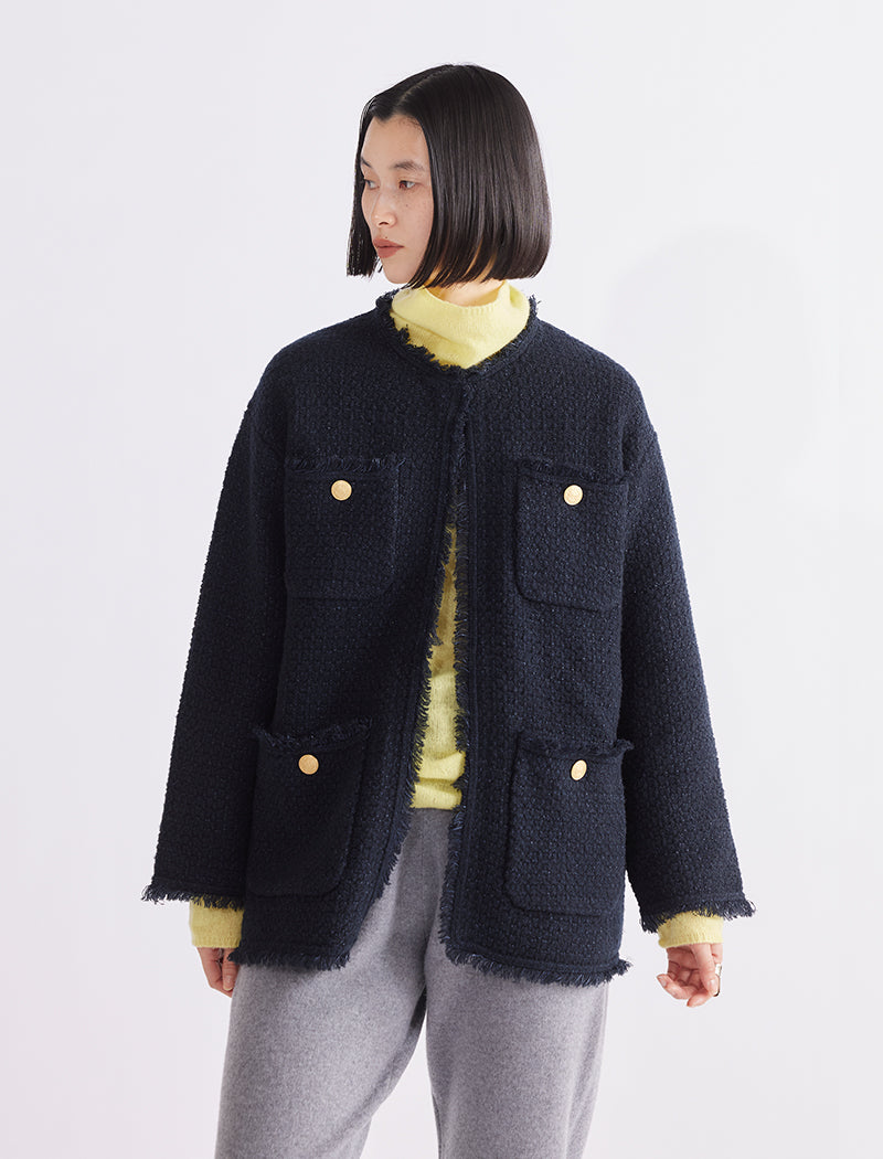 TWEED KNIT JACKET