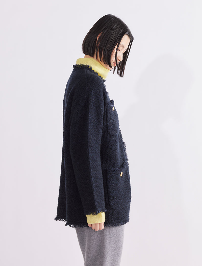 TWEED KNIT JACKET