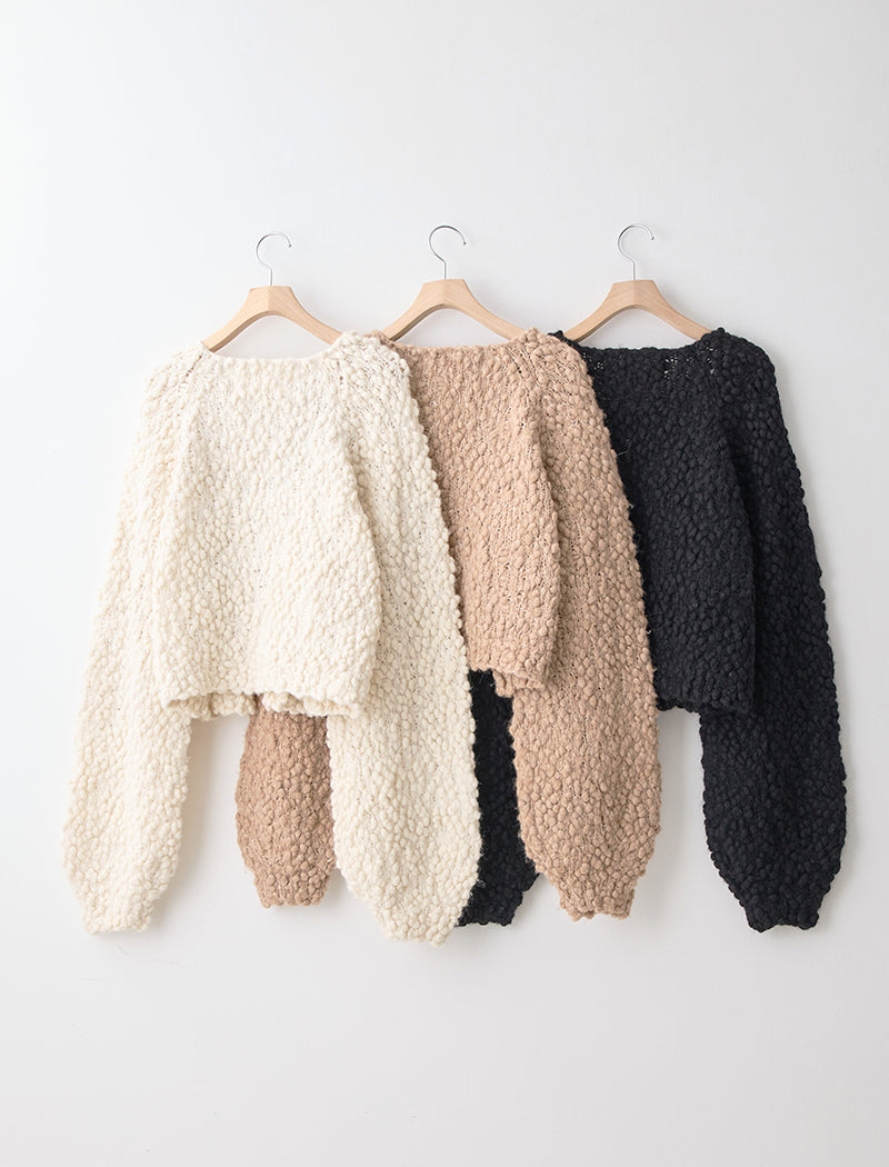 HAND-KNIT BABY ALPACA CARDIGAN