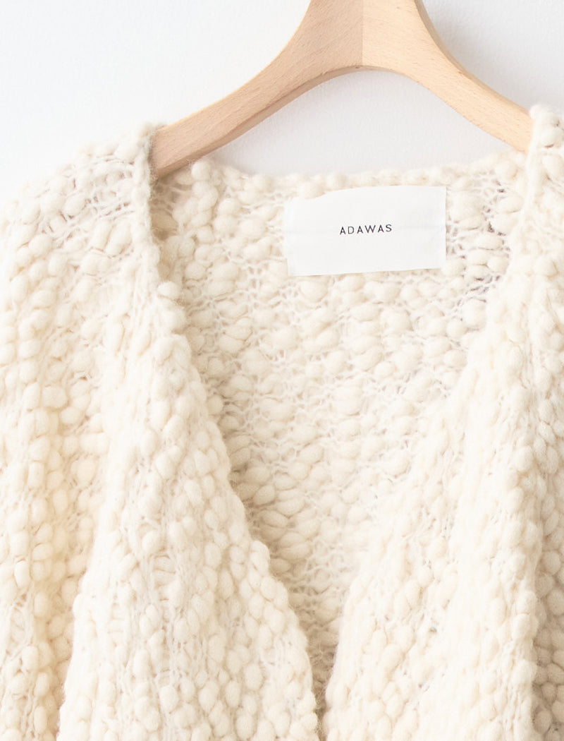 HAND-KNIT BABY ALPACA CARDIGAN