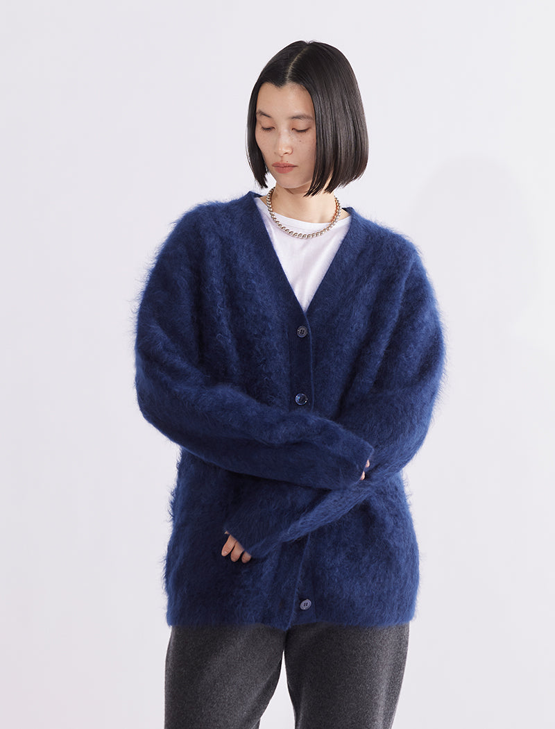 FUR CASHMERE CARDIGAN
