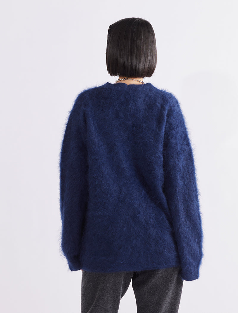 FUR CASHMERE CARDIGAN