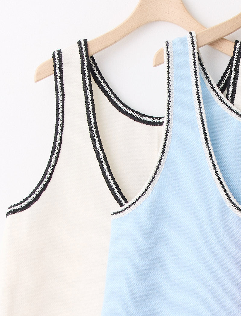 LIGHT INLAY KNIT CONVERTIBLE ROMPER
