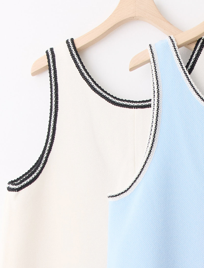LIGHT INLAY KNIT CONVERTIBLE ROMPER
