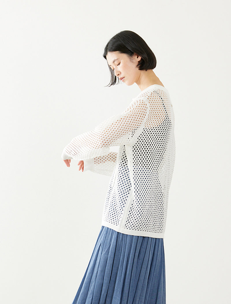 MESH LACE-UP TOP
