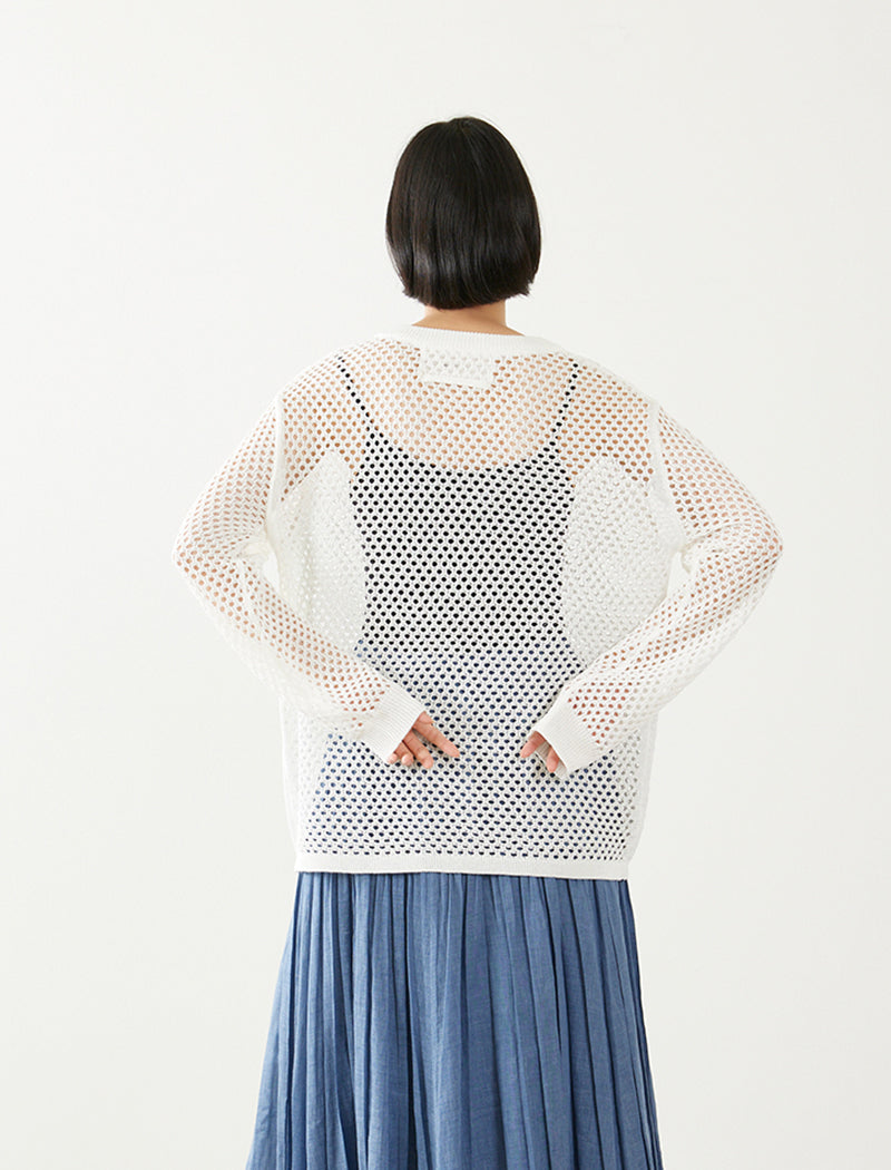 MESH LACE-UP TOP