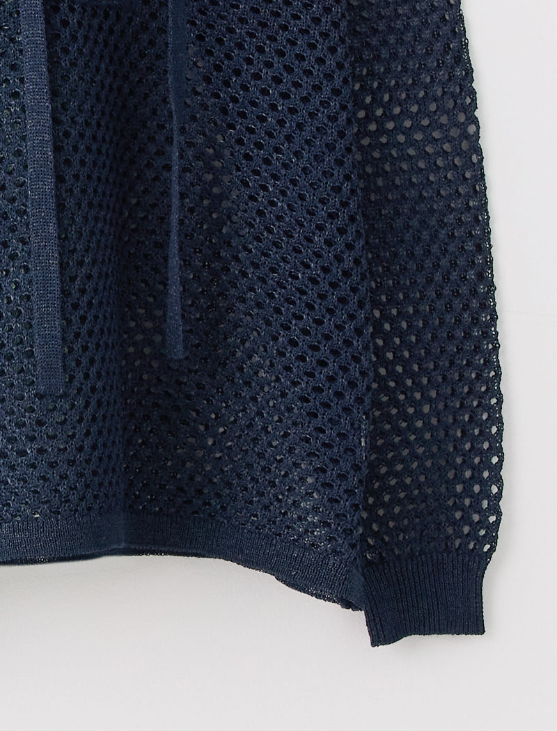 MESH LACE-UP TOP