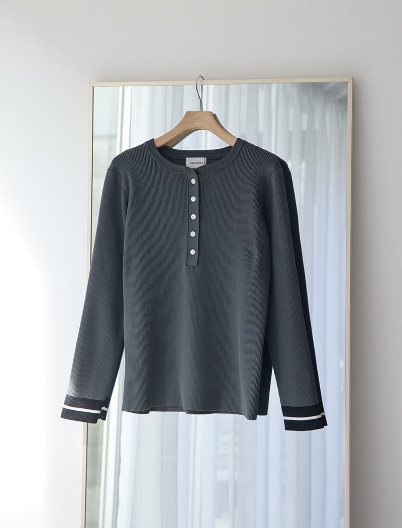 HEAVY RIB HENLEY