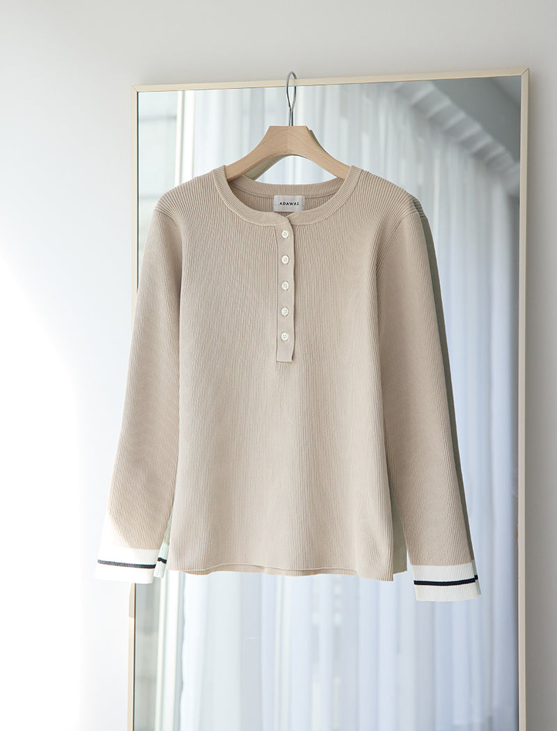 HEAVY RIB HENLEY