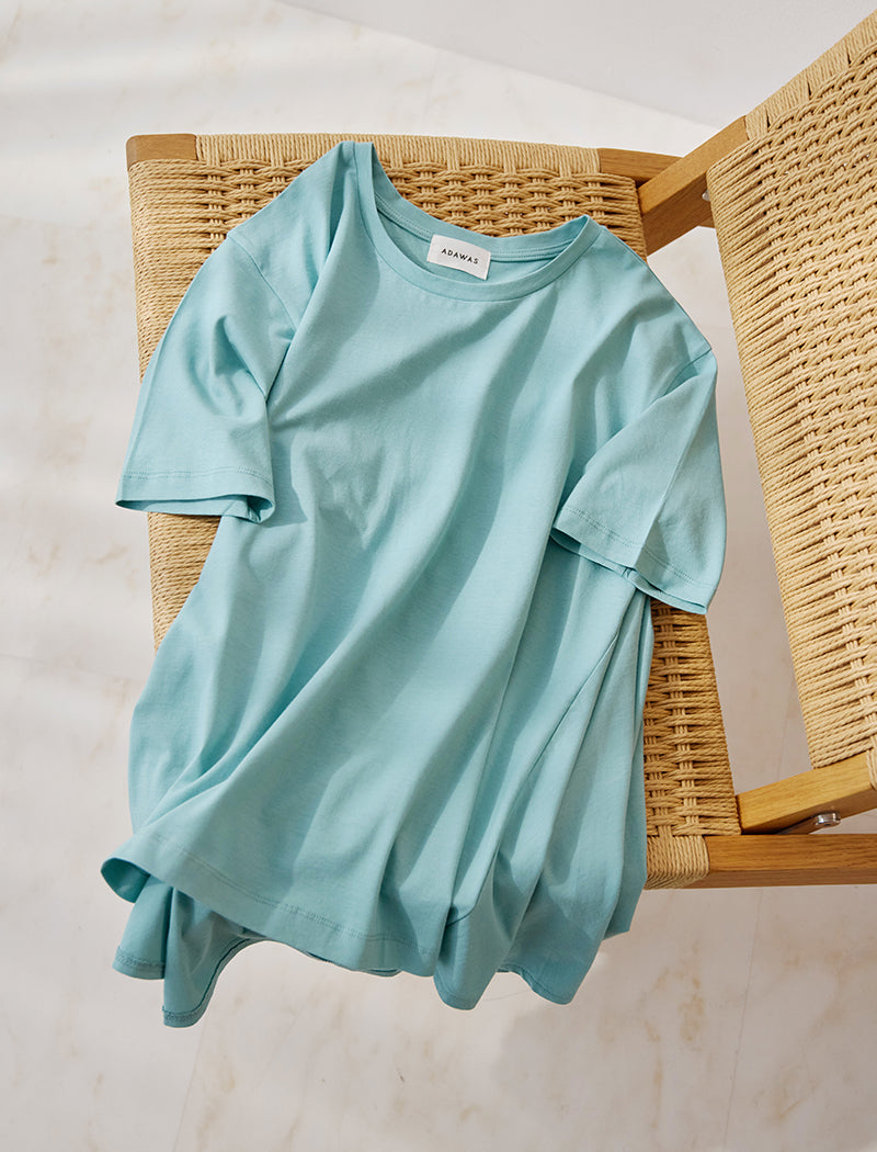 DRY COTTON JERSEY FLARED TEE