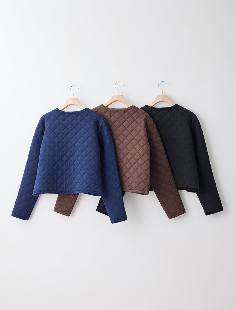 QUILTED KNIT CARDIGAN