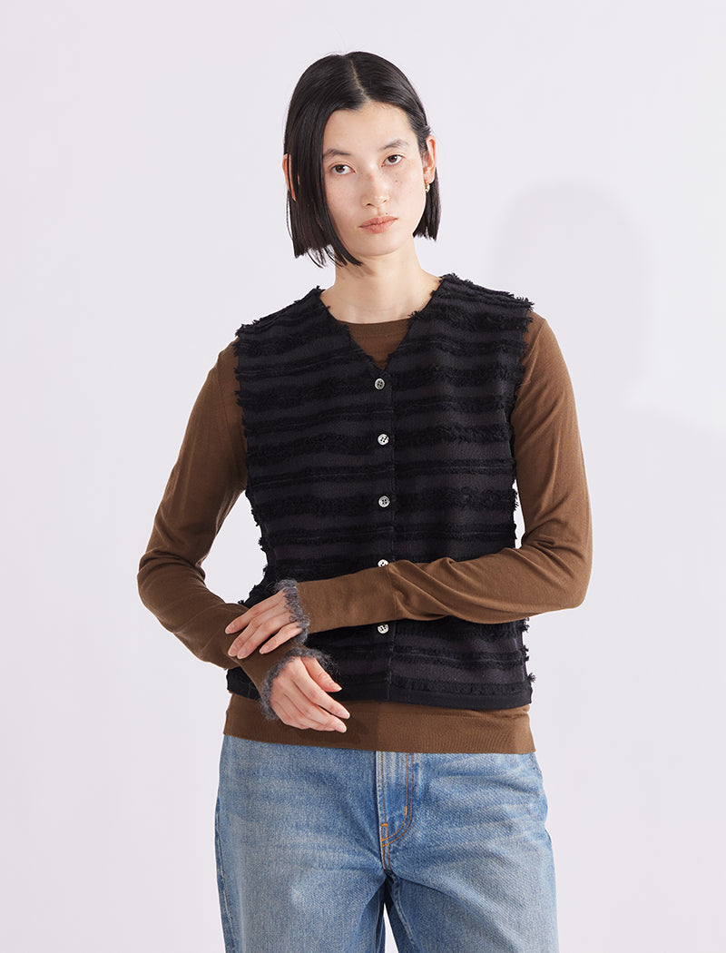FRINGE KNIT VEST