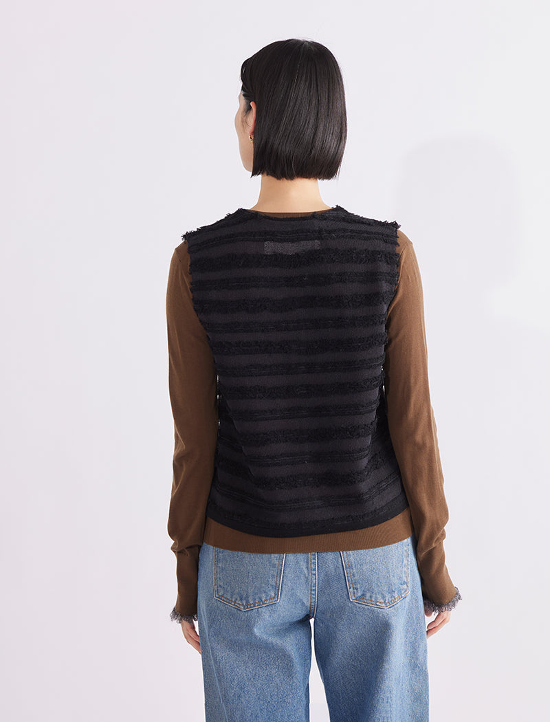 FRINGE KNIT VEST