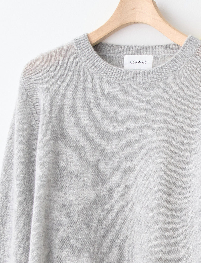 SEMI-SHEER CASHMERE CREW-NECK