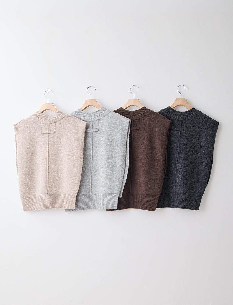 CASHMERE-BLEND OPEN-SIDE VEST