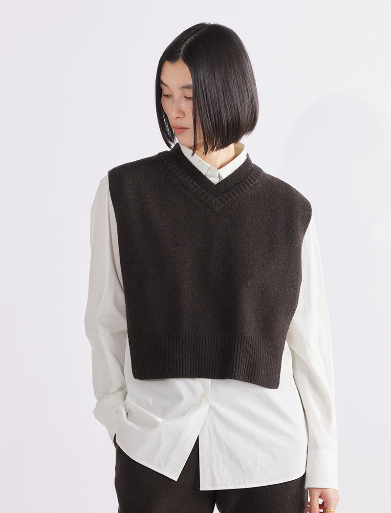 CASHMERE-BLEND OPEN-SIDE VEST