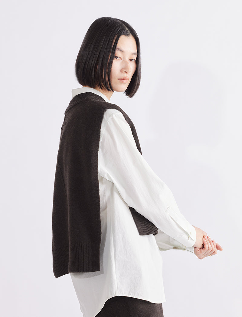 CASHMERE-BLEND OPEN-SIDE VEST