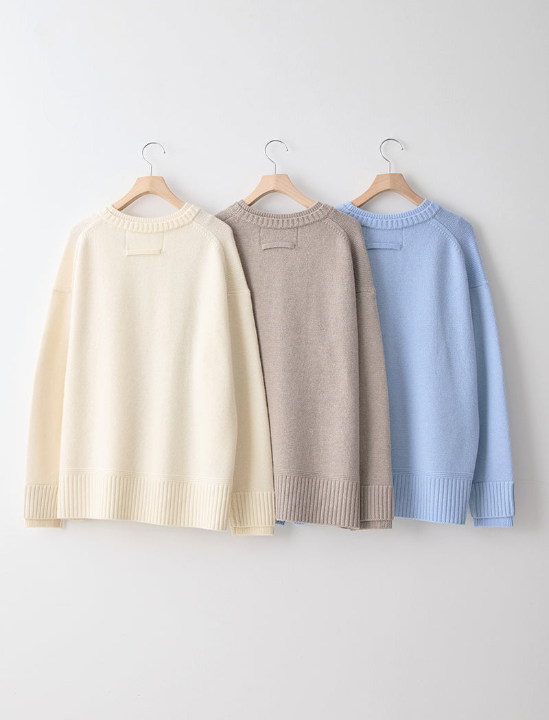 CASHMERE-BLEND CREW-NECK TOP