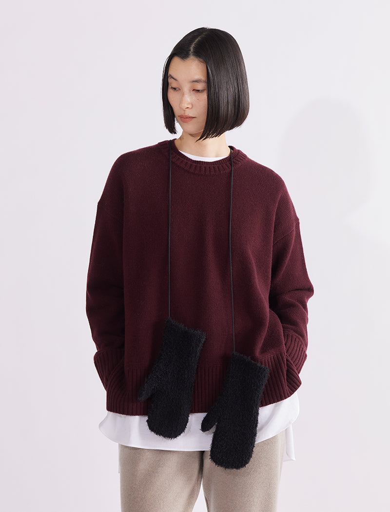 CASHMERE-BLEND CREW-NECK TOP