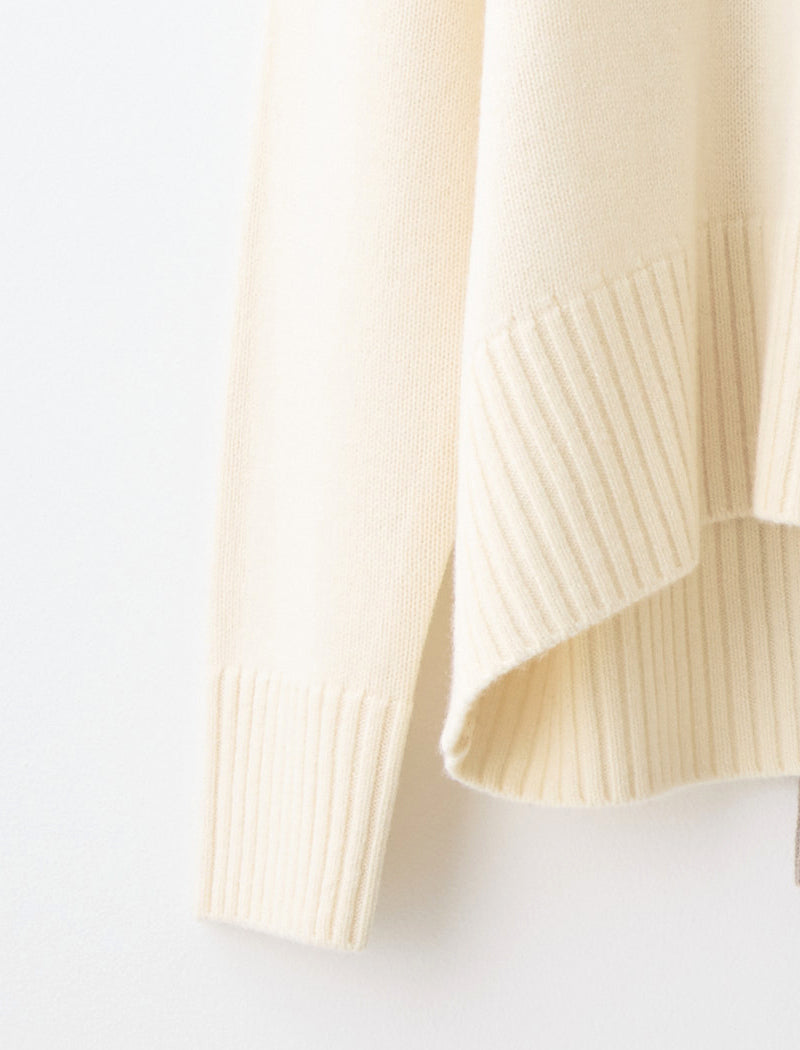 CASHMERE-BLEND MOCK-NECK TOP