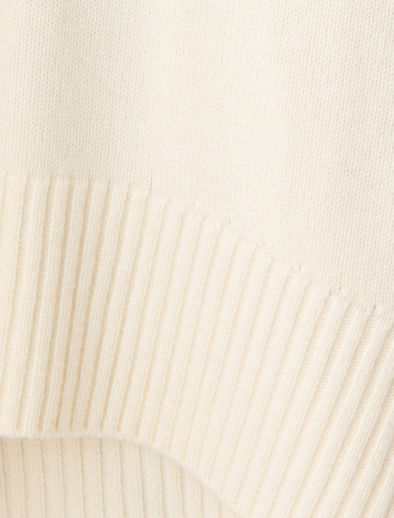CASHMERE-BLEND MOCK-NECK TOP