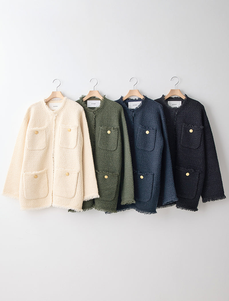 TWEED KNIT JACKET