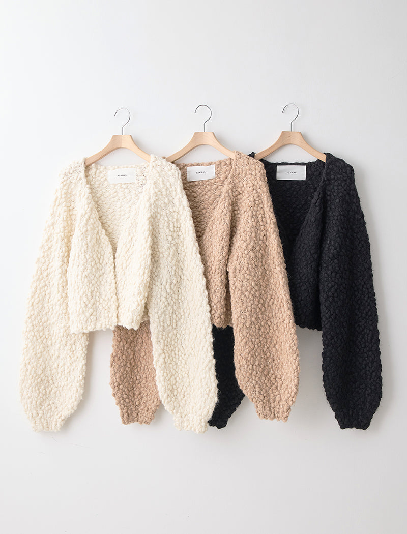 HAND-KNIT BABY ALPACA CARDIGAN
