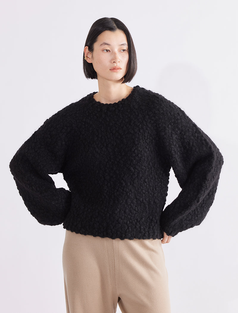 HAND-KNIT BABY ALPACA TOP