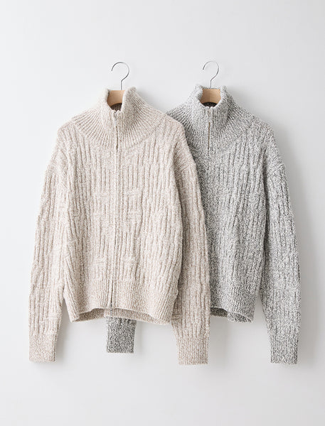 MOULINE ZIP CARDIGAN