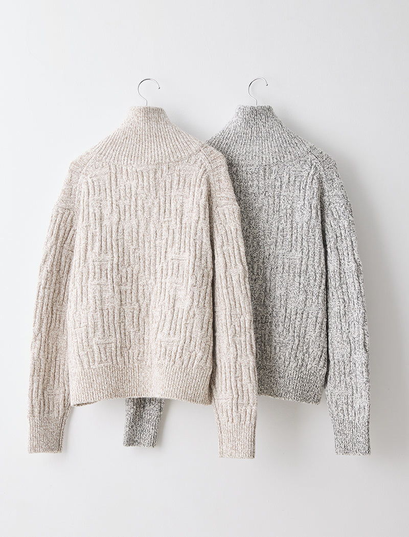 MOULINE ZIP CARDIGAN