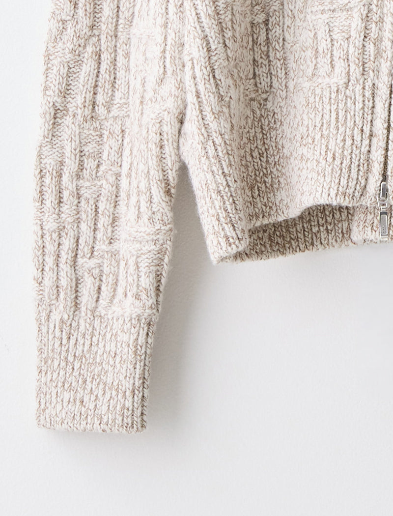 MOULINE ZIP CARDIGAN