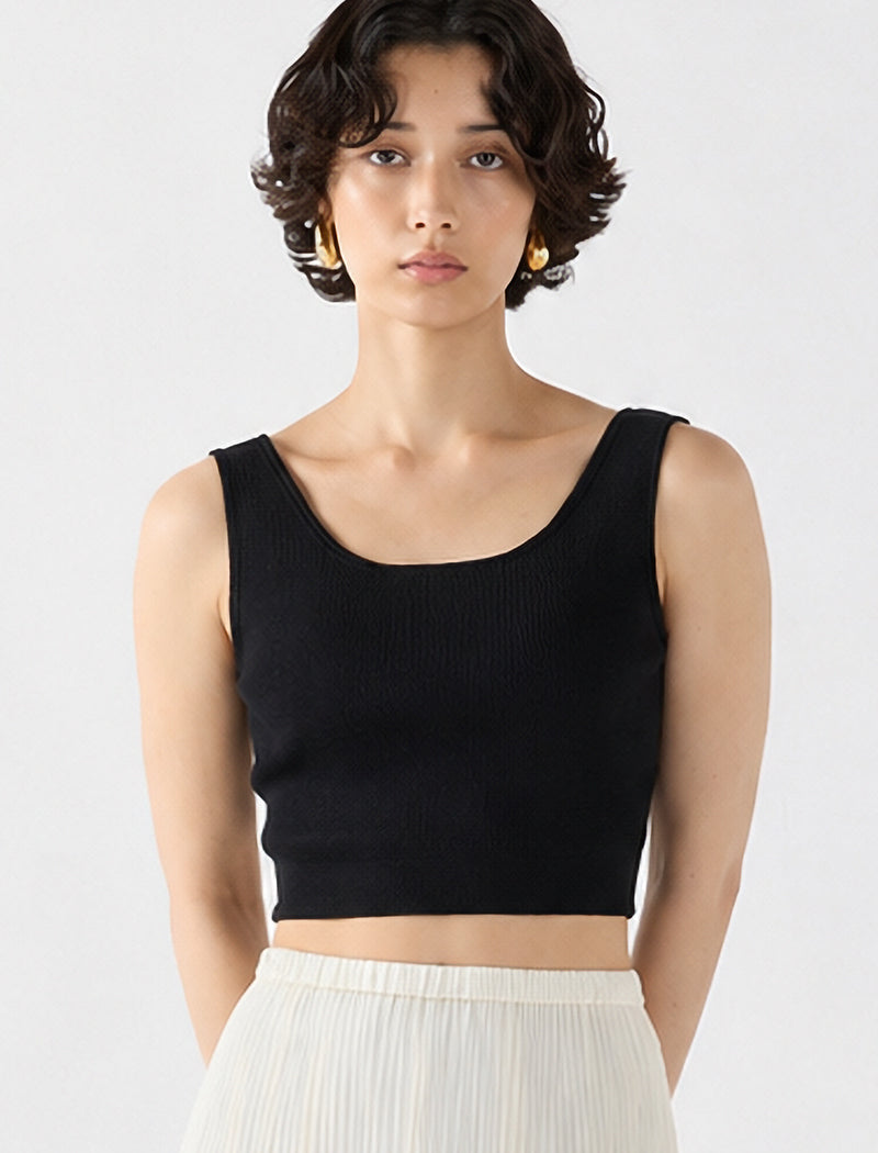 MAKE KNIT CROPPED TANK TOP