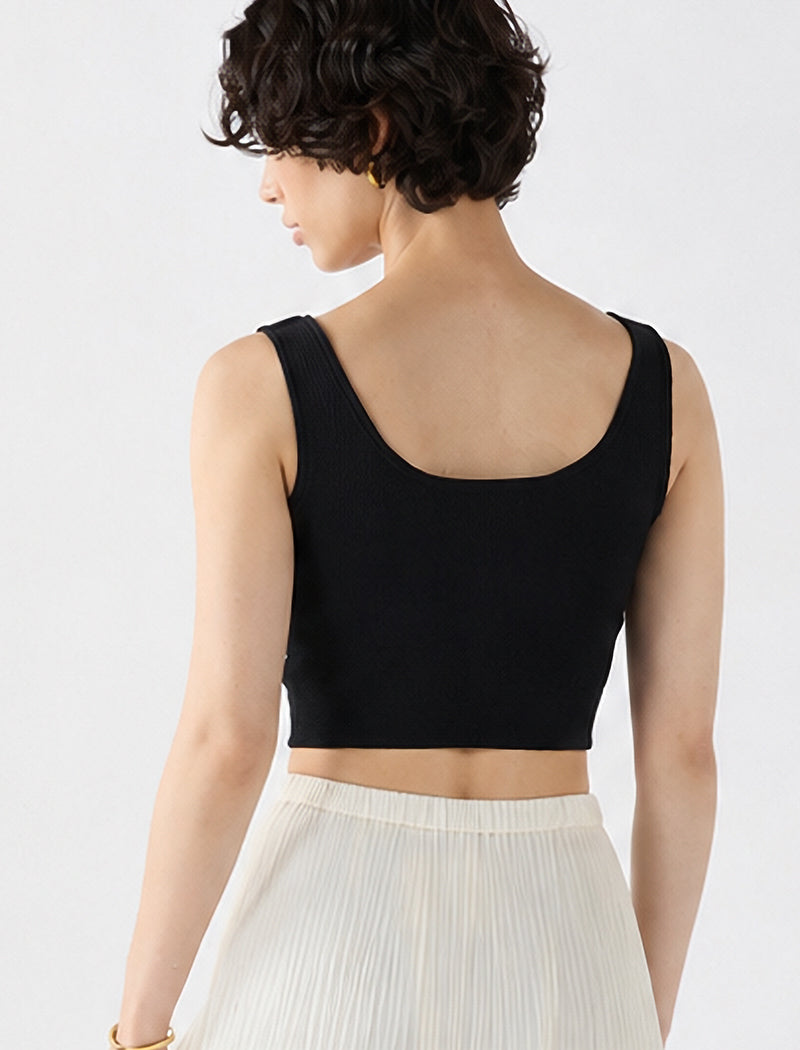 MAKE KNIT CROPPED TANK TOP