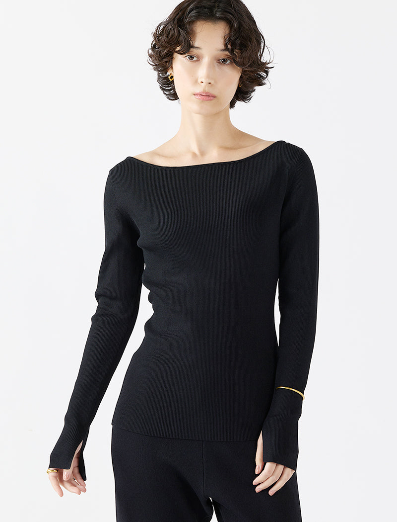 MAKE KNIT BOAT NECK