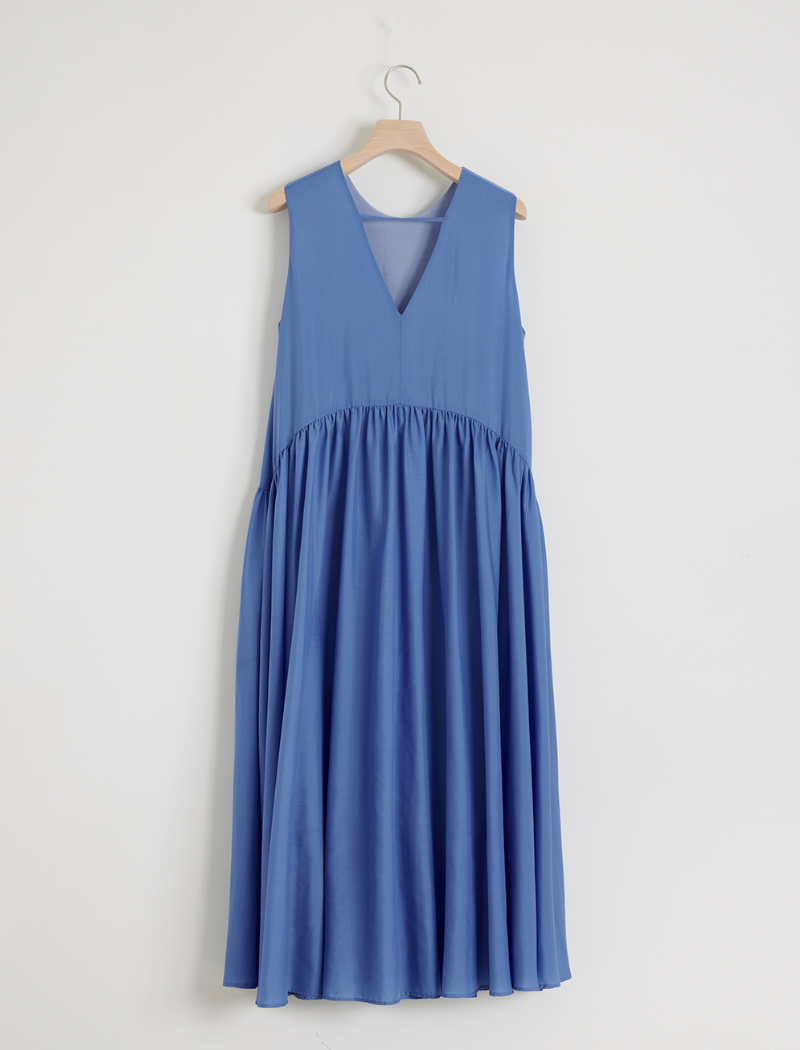 SPUN LAWN GATHERED DRESS