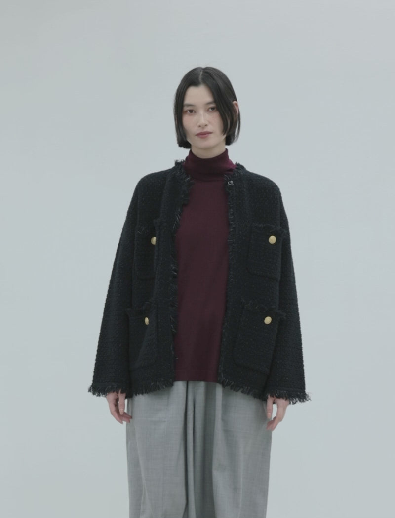 TWEED KNIT JACKET